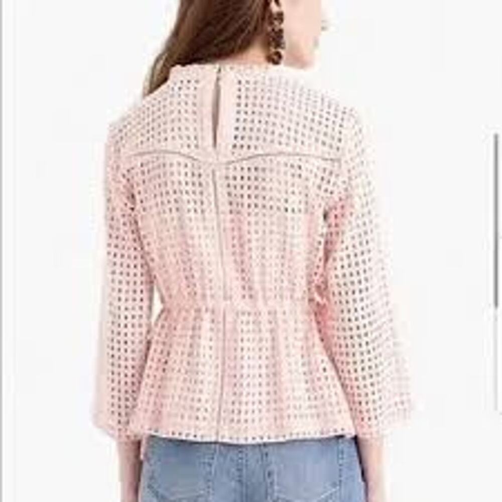 POINT SUR Eyelet Top FEMININE ROMANTIC COTTAGE Powder Pink Size 12 Modal - Picture 2 of 5